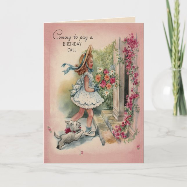 Birthday Call Greetings Card (Front)