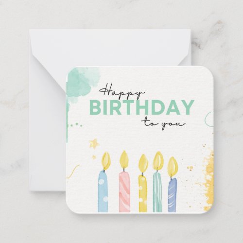 Birthday Candles Note Card