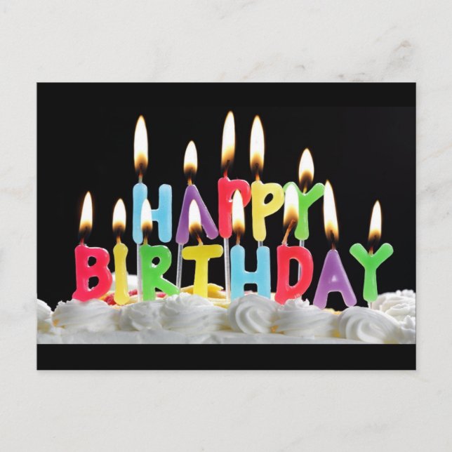 Birthday Candles Postcard (Front)