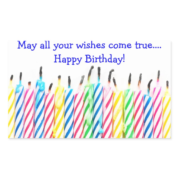 Birthday Candles Rectangular Sticker