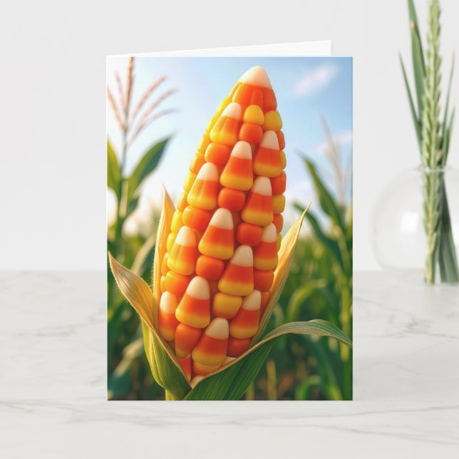 Birthday Candy Corn On the Cob  Card (Front)