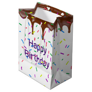 Birthday Candy Sprinkles And Chocolate Medium Gift Bag