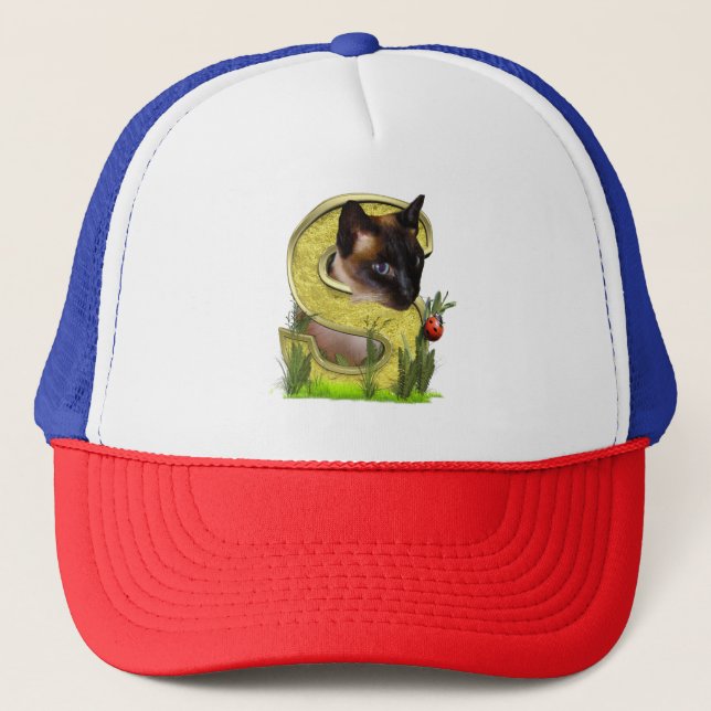 Birthday-Capital- letter-S Art Trucker Hat (Front)