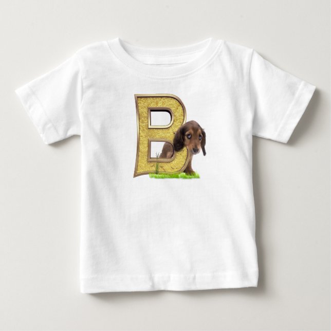 Birthday-Capital Monogram -letter B Baby T-Shirt (Front)
