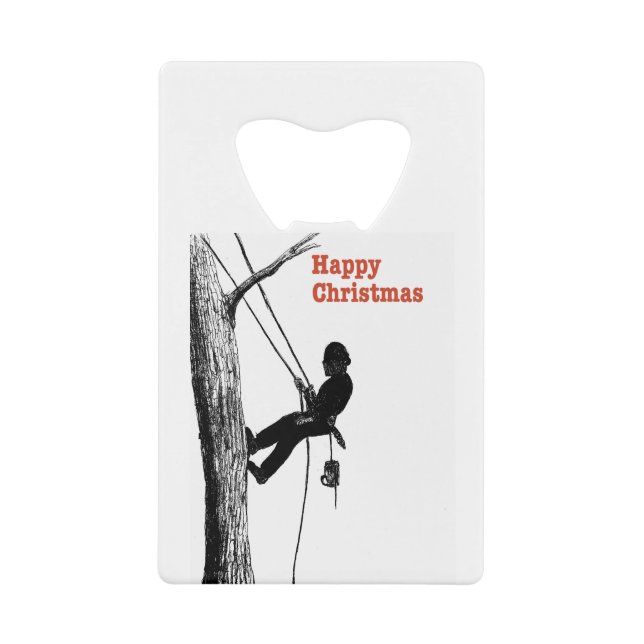 Birthday CarArb Art Arborist Tree Surgeon Chainsaw Credit Card Bottle Opener (Front)