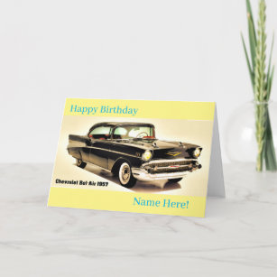 Classic Car Birthday Cards 