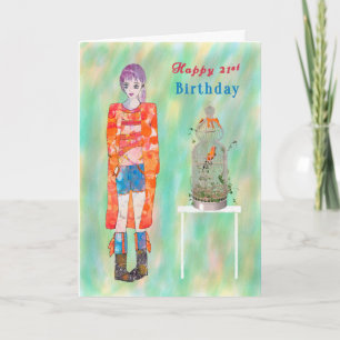 Birthday Card 21st. Birthday for Female