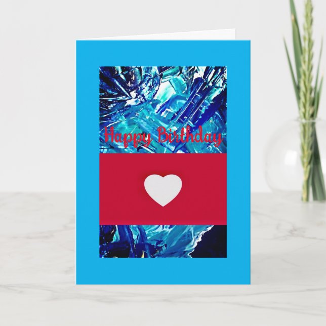 Birthday Card, 5" x 7" Folded Birthday Card (Front)