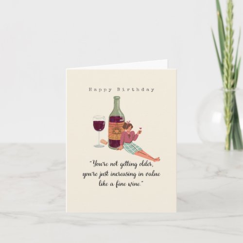 Birthday Card _ Age  Wine 