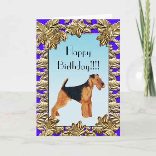 Birthday Card _ Airedale Terrier