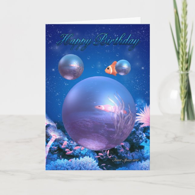 Birthday Card - Aquatic - Inner Space (Front)
