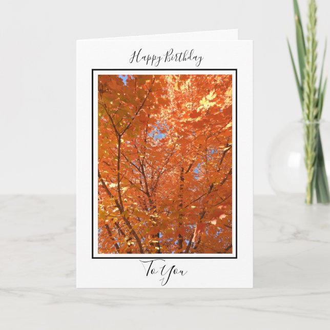 Birthday Card | Autumn Leaves   (Front)