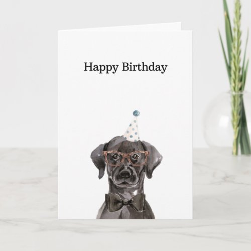 Birthday Card Black Labrador Card