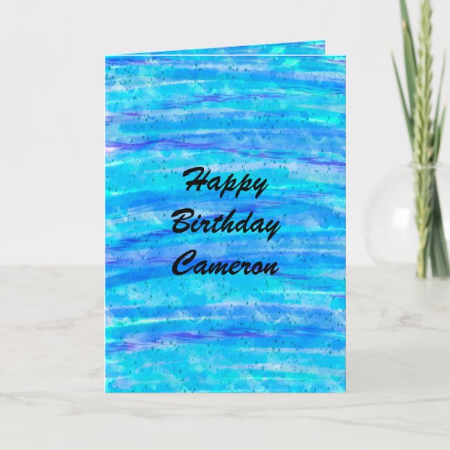  Birthday Card | Blue and Purple Personalized (Front)