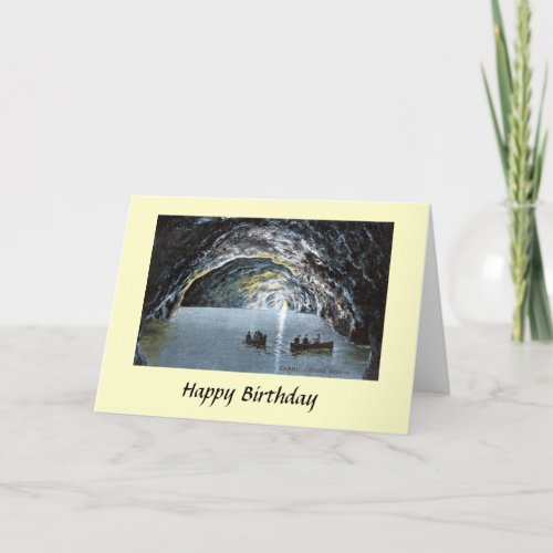 Birthday Card _ Blue Grotto Capri Italy