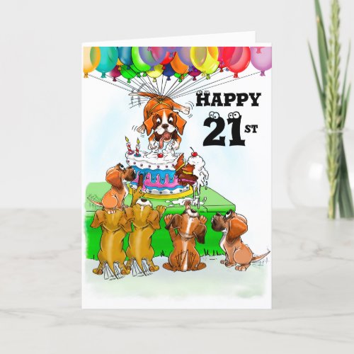 Birthday Card Boxer dog Personalizable Card