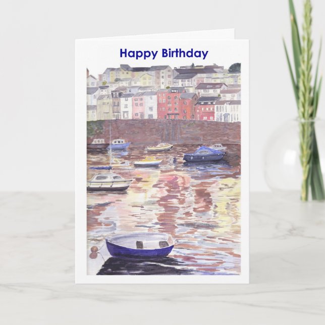 Birthday Card Brixham Harbour (Front)
