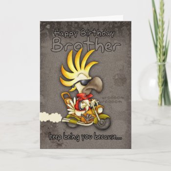 Birthday Card - Brother Birthday Card - Cockatoo B by moonlake at Zazzle