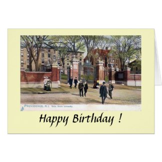 Birthday Card - Brown University, Providence, RI