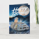 Birthday card cartoon Subaru