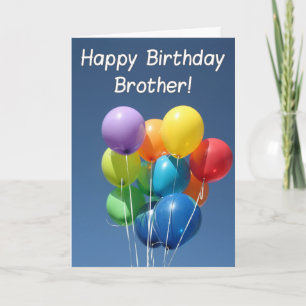 Birthday Card colored balloons for Brother