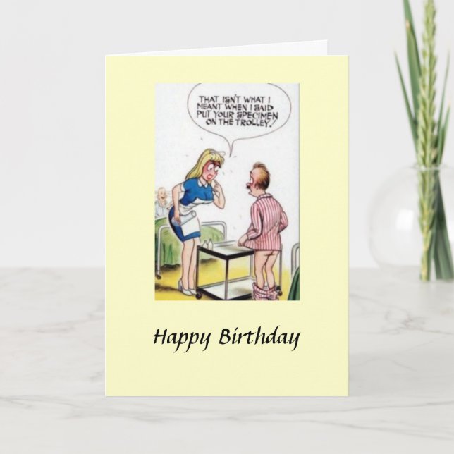Birthday Card - Comic, Hospital, Humor (Front)