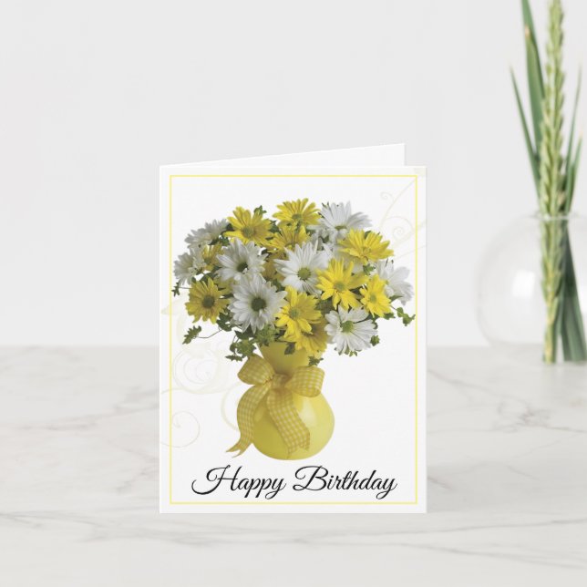Birthday Card-Daisies Card (Front)