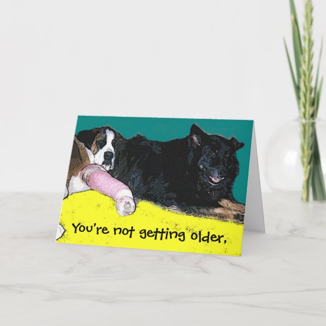 Birthday Card  dog humor (Front)