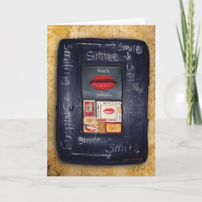 Birthday card: Don't Panic / Smile! Card (Front)