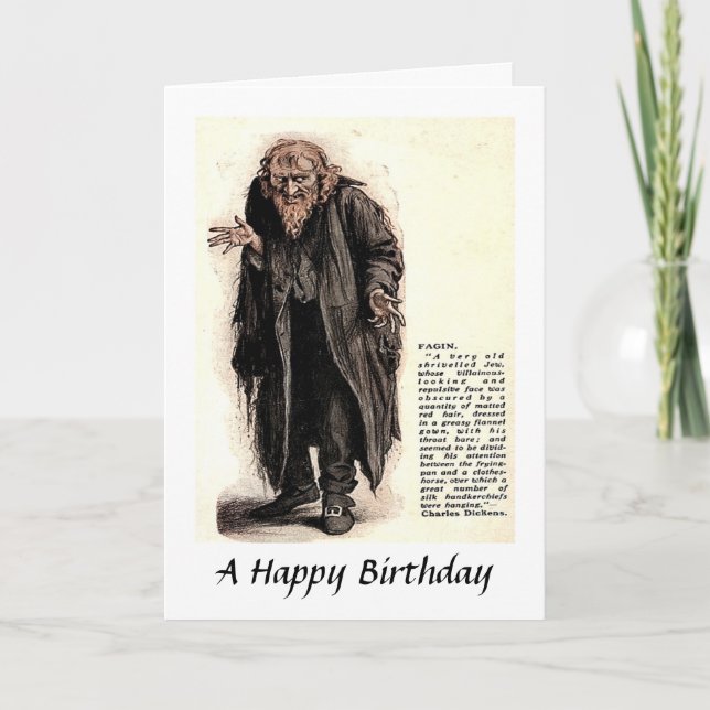 Birthday Card - Fagin from "Oliver Twist" (Front)