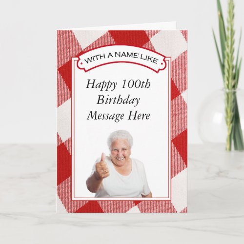 Birthday Card for 100 and Over - Customizable