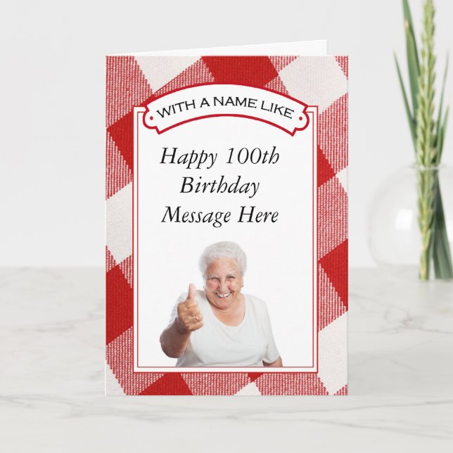 Birthday Card for 100 and Over - Customizable (Front)