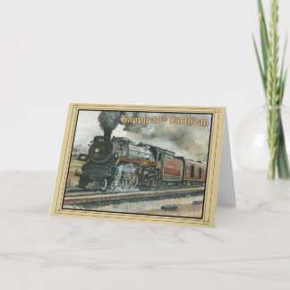 Birthday Card for 50 years with Train