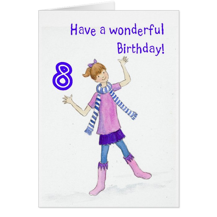 Birthday Card for 8 yr old Girl
