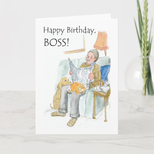 Birthday Card for a Boss (Front)