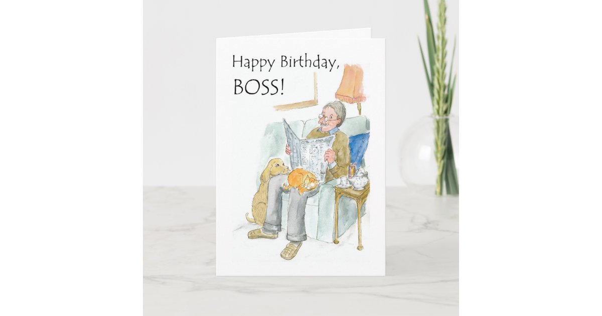 birthday card for a boss zazzlecom