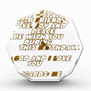 Birthday Card for a Christian Friend Acrylic Award