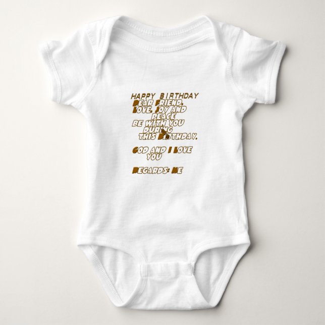 Birthday Card for a Christian Friend Baby Bodysuit (Front)