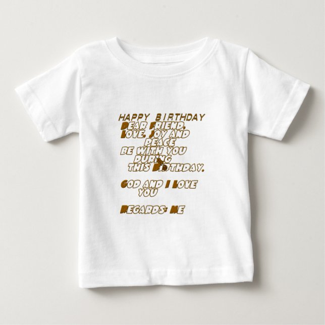 Birthday Card for a Christian Friend Baby T-Shirt (Front)