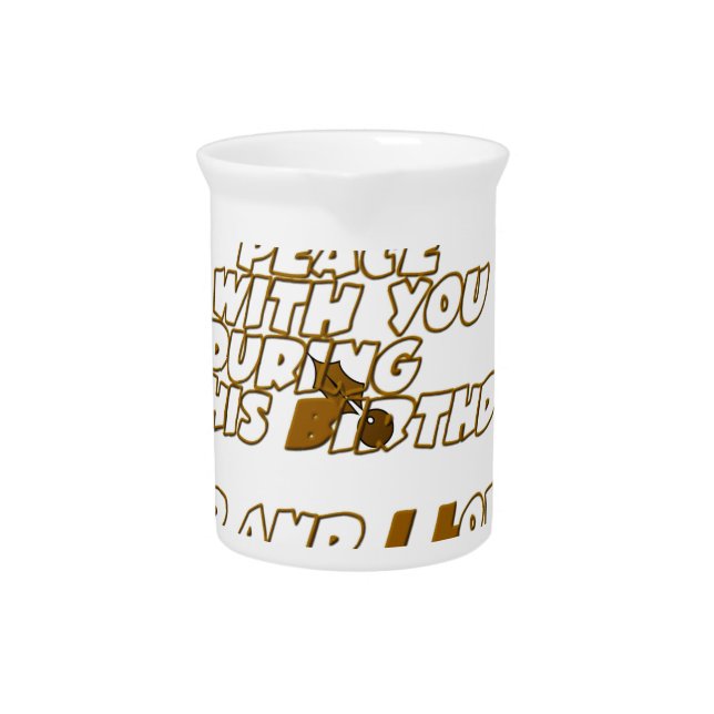 Birthday Card for a Christian Friend Drink Pitcher (Front)