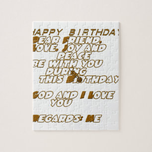 Birthday Card for a Christian Friend Jigsaw Puzzle