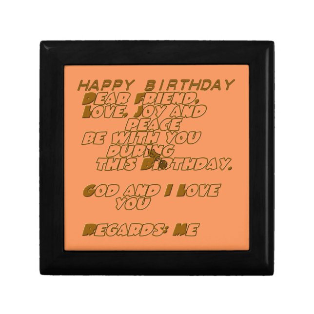 Birthday Card for a Christian Friend Keepsake Box (Front)
