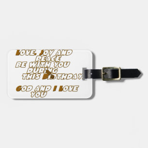 Birthday Card for a Christian Friend Luggage Tag