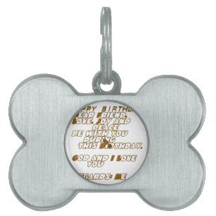 Birthday Card for a Christian Friend Pet ID Tag