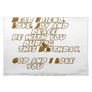 Birthday Card for a Christian Friend Placemat