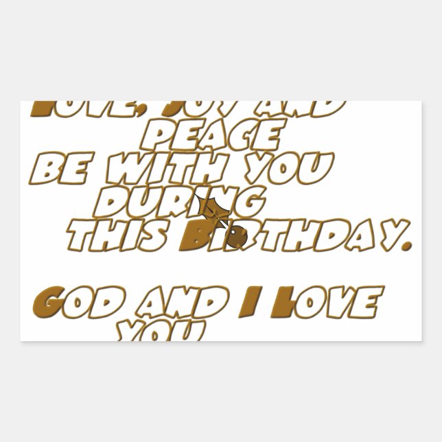 Birthday Card for a Christian Friend Rectangular Sticker (Front)