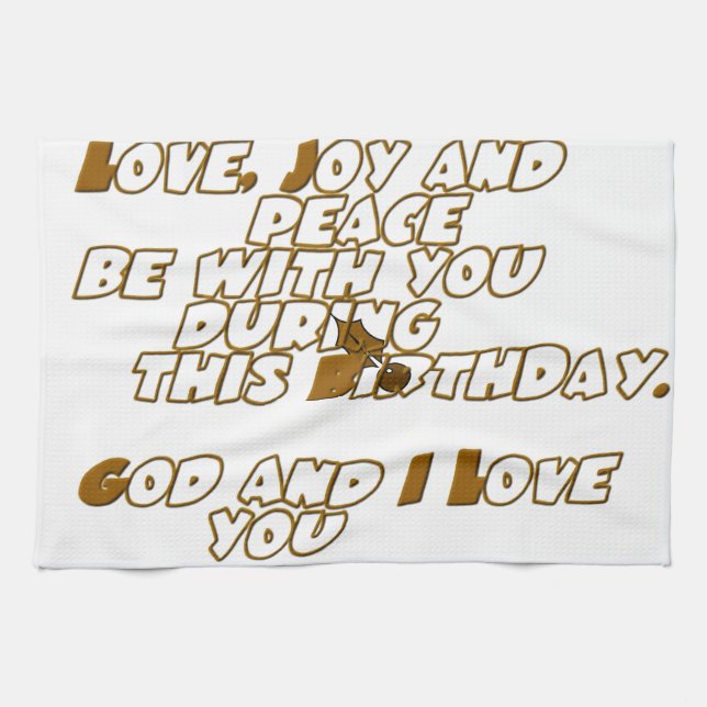 Birthday Card for a Christian Friend Towel (Horizontal)