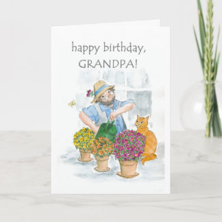 Birthday Card for a Grandfather - Gardening