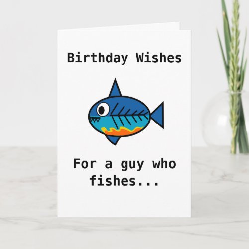 Birthday card for a guy who fishes