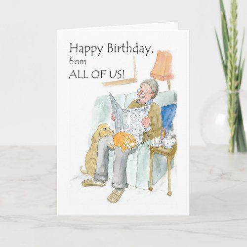 Birthday Card for a Man _ from All of Us